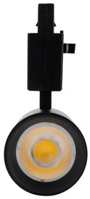 Faro LED 20W Trifase Nero 60° 120lm/W CRI92 no Flickering - BRIDGELUX LED Colore Bianco Naturale 4.000K
