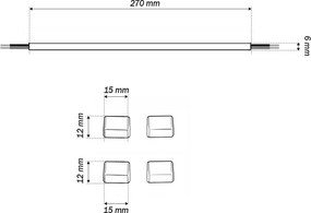 Kit Collegamento per Strisce LED Digitali 3 Cavi IP67 da 12mm da Saldare