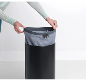 Cesto portabiancheria in metallo nero opaco 35 L - Brabantia