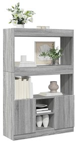 Credenza grigio sonoma 92x33x140 cm in legno multistrato