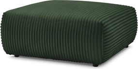 Poggiapiedi in verde scuro con rivestimento in velluto a coste Lucien – Bobochic Paris