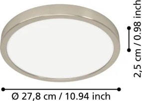 Eglo 901317 - Plafoniera LED FUEVA LED/14,2W/230V 2700/4000/6500K Ø27,8 cm cromo