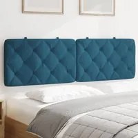 Cuscino Testiera Blu 160 cm in Velluto 374737