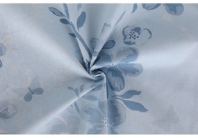 Set copripiumino e federa azzurro in cotone renforcé per letto singolo 140x200 cm Elena – Mijolnir