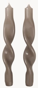 Set di 2 candele a bastoncino fatte a mano Twist