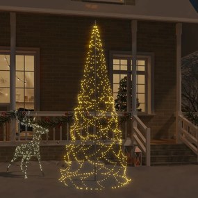 Albero di Natale Pennone con LED di diverse intensità e altezze, Caldo / 300 cm / 500