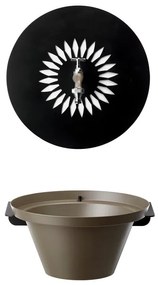 Fontana a parete AQUAPOINT DAISY in alluminio H 56 cm, 35 x 32 cm