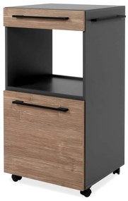 Finori Credenza con Rotelle Palma 35A Grigio Antracite e Bambù