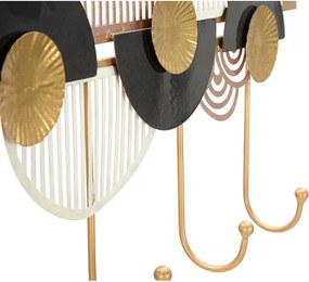 Appendiabiti da parete in oro e nero Art - Mauro Ferretti