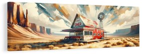 Quadro su tela – Vicino a strada polverosa