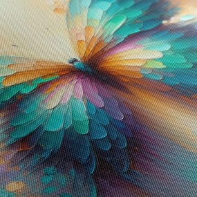 Quadro su tela – Farfalla nei toni dell’arcobaleno