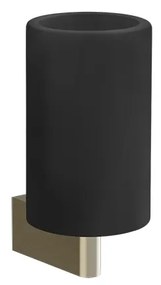 Bicchiere portaspazzolini a muro nero brass brushed pvd 66408 Gessi