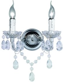 Luster applique  2 luci trasparente 26cm 2 luci attacco e14