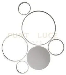 Plafoniera led pois argento pl.pois-silver-gr