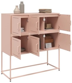 Credenza rosa 100,5x39x107 cm in acciaio laminato a freddo
