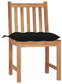 Sedie da giardino 6 pz con cuscini in legno massello di teak