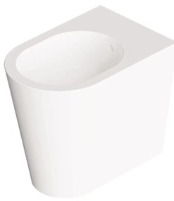 Bidet a Terra Alice Ceramica "Hide Round" Bianco Lucido
