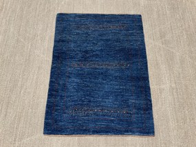 Loribaft Tappeto 90 x 120 Blu (Iran) Annodato A Mano