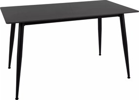 Tavolo Rion 130 in ceramica nera opaca e metallo nero – 130x70x76 cm