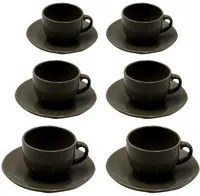 Tazza the set 6 pezzi romeo tortora c/piattino