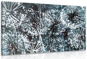 Quadro su tela – Soffione con elementi astratti