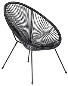 Poltrona da esterno nera in metallo e plastica Avocado Comfort – Bonami Selection