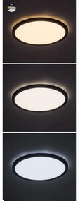 Rabalux 71096 - Plafoniera LED GONZALO 24W/230V, Ø29 cm, nero