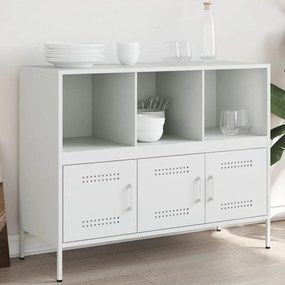 Credenza Bianca 100,5x39x79 Cm İn Acciaio /