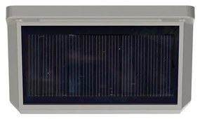 Applique Solare Rettangolare da parete, IP65 con Sensore di Movimento Colore Bianco Caldo 3.000K