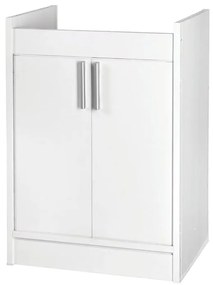 Mobile lavanderia Ada 2 ante in pvc bianco ottico ral_9016 P 50 x L 60 x H 84 cm