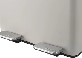 Cestino per la spazzatura grigio tortora in acciaio per raccolta differenziata/con pedale 2x20 l Aliya – Spirella