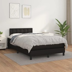 Giroletto A Molle Con Materasso Nero 120x200 Cm İn Similpelle /