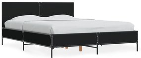 Giroletto Nero 120x190 Cm İn Legno Multistrato E Metallo /