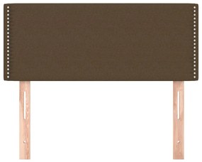 Testiera marrone scuro 100x5x78/88 cm in tessuto