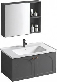 Set di mobili da bagno con lavabo Denver 80cm Grey