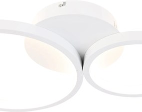 Plafoniera bianca con LED dimmerabile a 3 livelli 4 luci - Lupolo