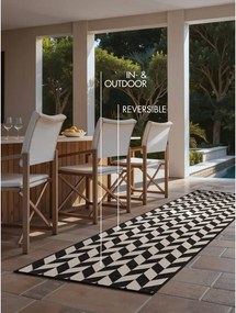 Passatoia da interno ed esterno nera/color crema 80x200 cm Haringey Terrick – Ted Baker