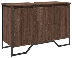 Mobile lavabo bagno rovere marrone 91x35x60cm in truciolato