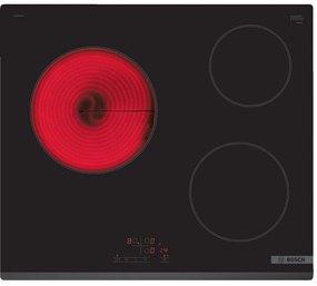 Bosch - piano cottura in vetroceramica 60 cm 3 fuochi 5700 w nero - PKM63RBB8E