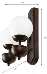 Brilagi - LED Applique COTTAGE 2xG9/40W/230V faggio/bianco