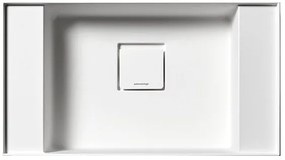 Antonio Lupi Graffiom30 Lavabo Da Appoggio 54x30 H 13 Cm Con Piletta A Scarico Libero In Flumood Bianco