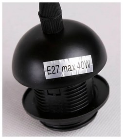 Lampada a sospensione nera con paralume in vetro ø 10 cm Felis - Candellux Lighting