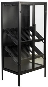 Portabottiglie nero in legno di abete per 10 bottiglie, 52x103 cm Rob - White Label