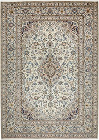 Kashan Tappeto 350x250 Beige (Iran) Annodato A Mano