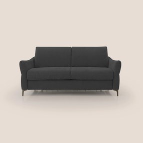 Dalia divano letto con materasso H18 cm e piedi alti in raffinato tessuto smacchiabile T17