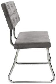 Panca 110 cm in Velluto Grigio Chiaro