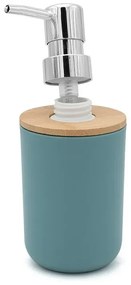 Set completo accessori bagno da appoggio acquamarina in abs e bamboo Surf