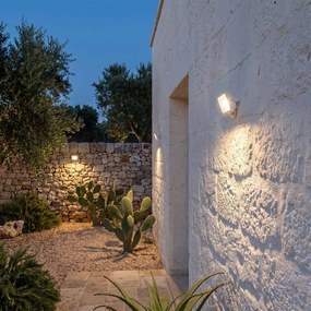 Faro LED 10W IP65 in Alluminio Bianco con OSRAM chip LED Colore Bianco Caldo 3.000K