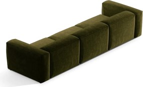 Divano verde con rivestimento in velluto a coste 364 cm Bergamo – Cosmopolitan Design