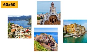 Set di quadri – Paesaggi costieri abbaglianti